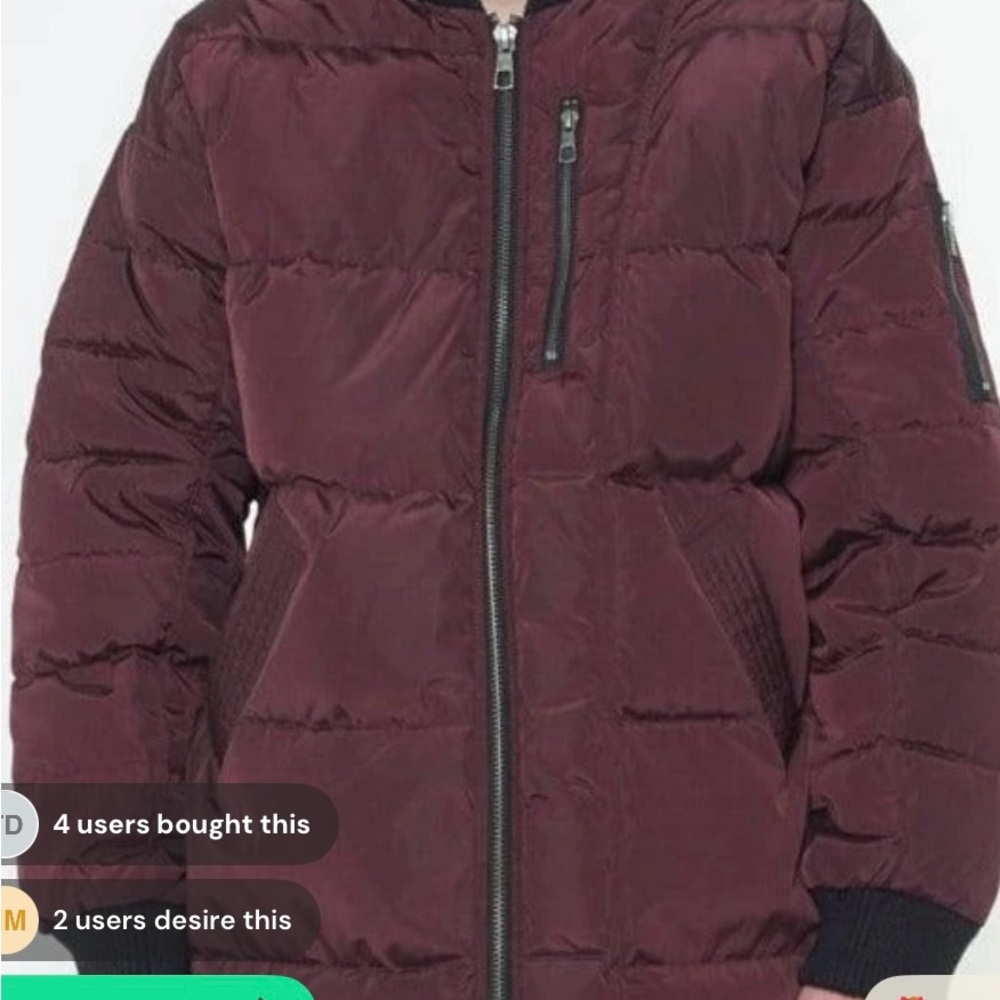 New with TagsKonus Men’s Mid length Duck Down Burgundy Jacket